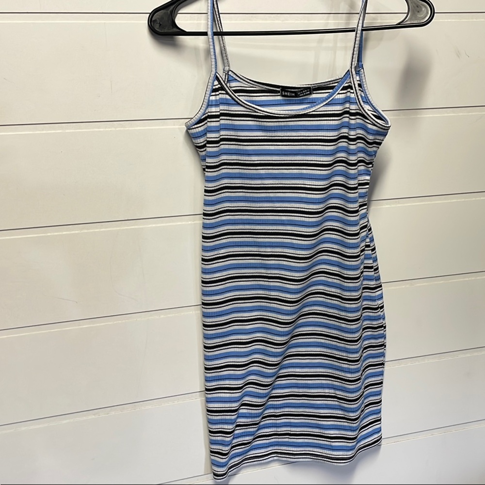 Striped Blue and White Women's dress